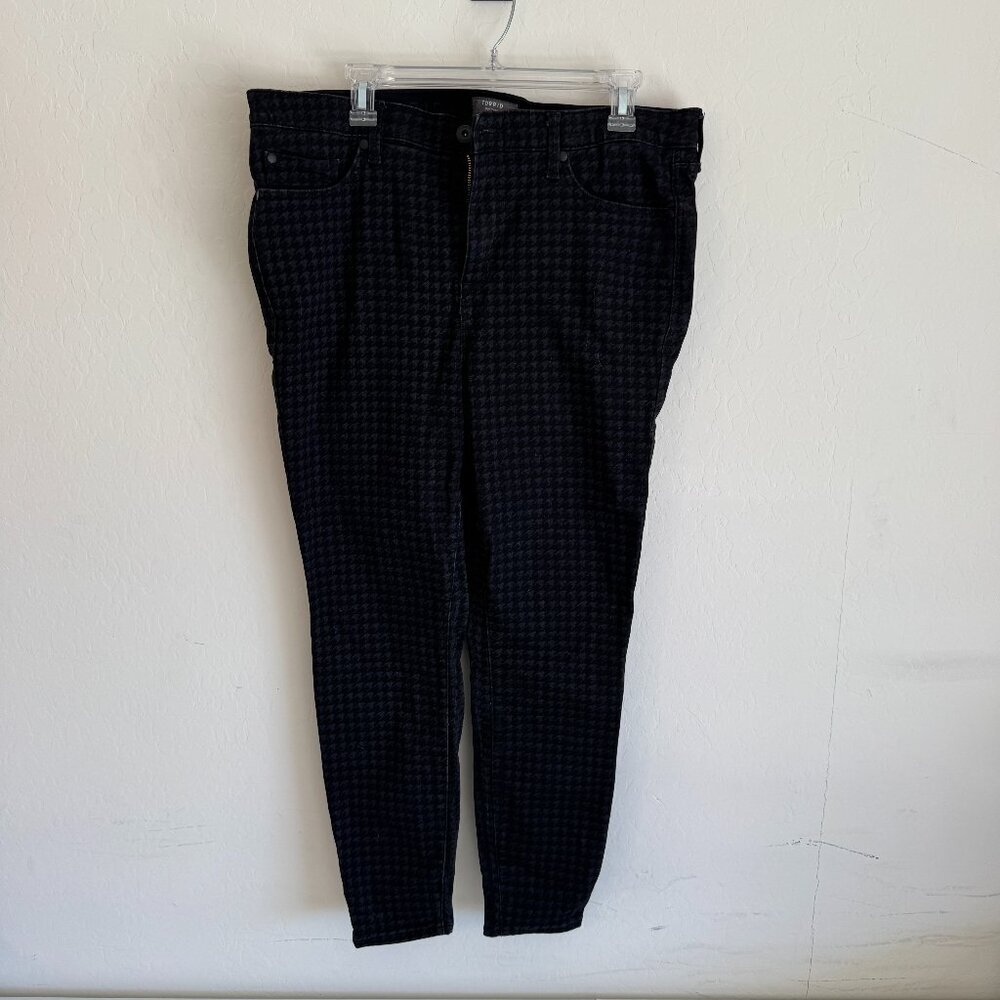 Torrid Sky High Skinny Jeans | Black Houndstooth | Size 15 Regular - Picture 1 of 4